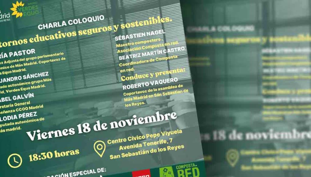 Charla Coloquio de la Asamlea de Más Madrid en el Centro Cívico Pepe VIyuela del Municipio