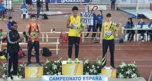 El joven Iker diaz de Colmenar Viejo, bronce en el Campeonato de España de Salto de altura