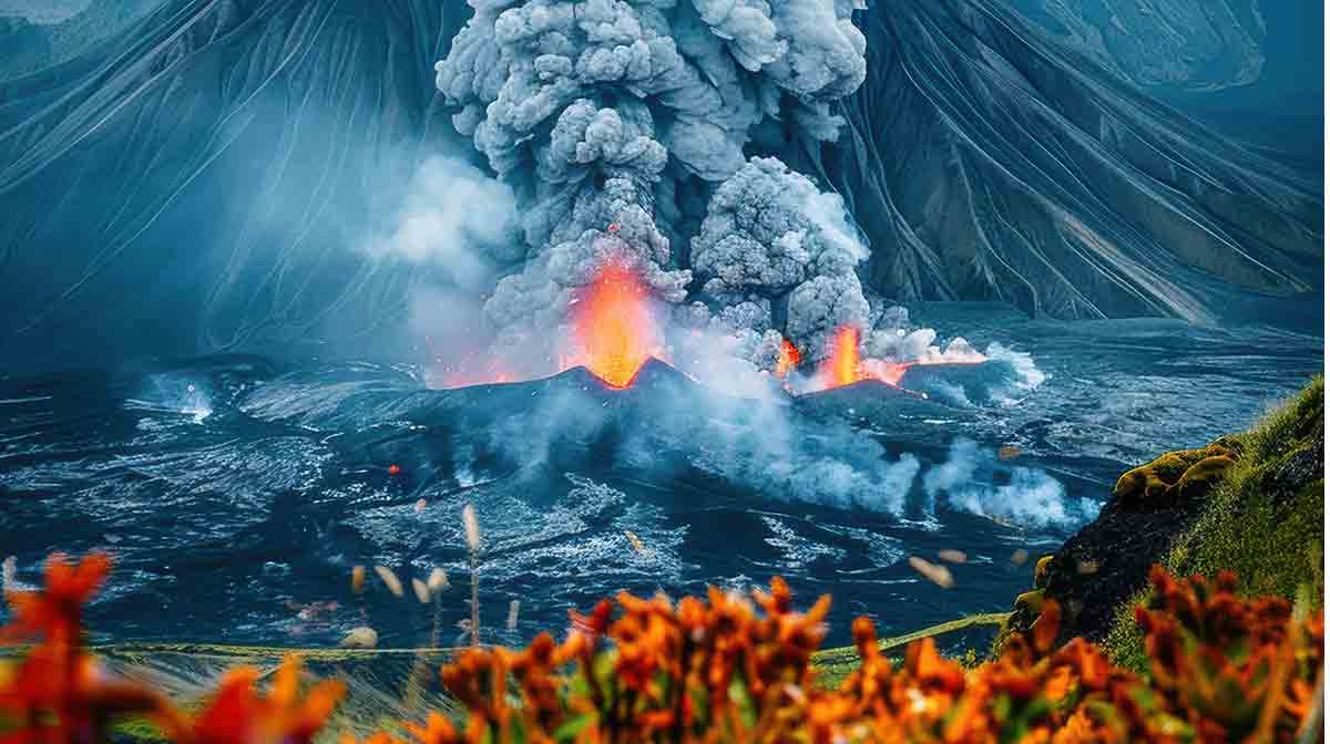 Que significa soñar con un volcán en erupción