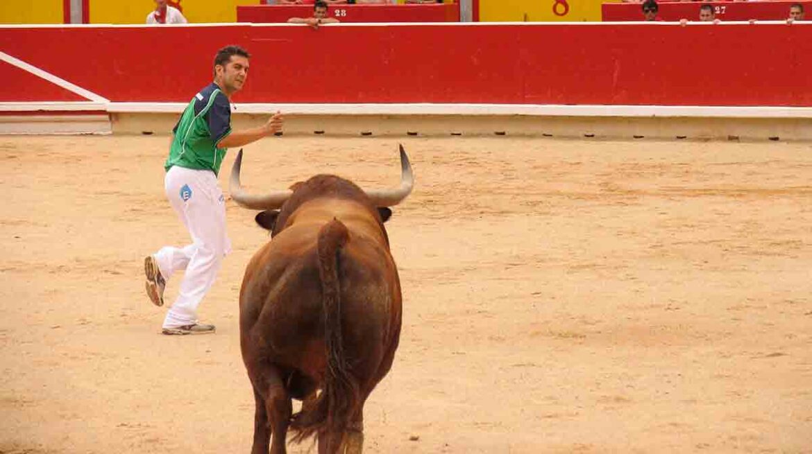 Corredores participan en la Toro Run por las calles de San Sebastián de los Reyes.